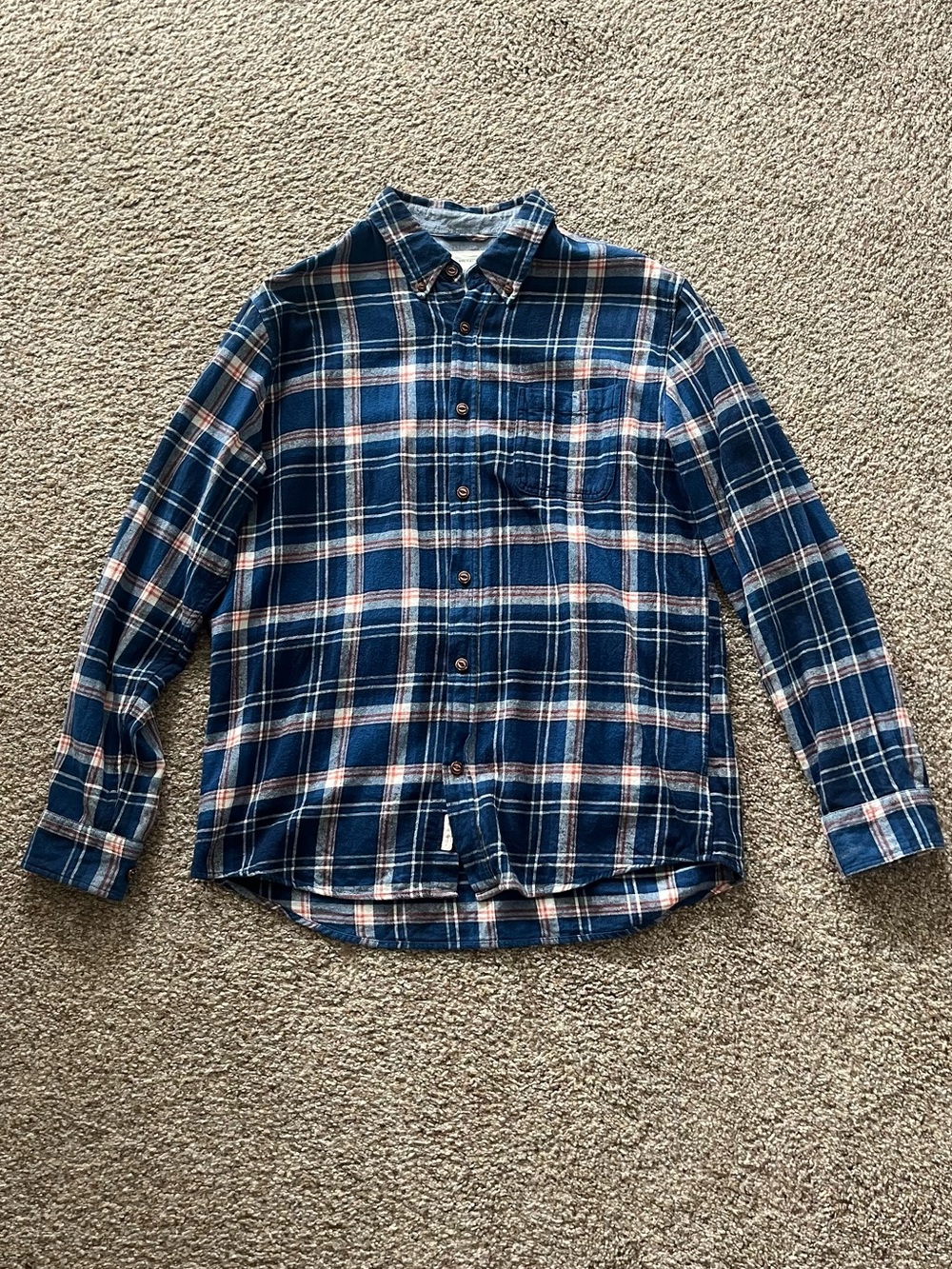 Classic Blue Plaid Button-Down Shirt
